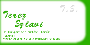 terez szlavi business card